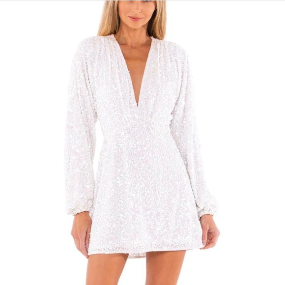 Show Me Your MuMu Dresses & Skirts - Show Me Your Mumu | White Sequin Kidman Dress (XL)